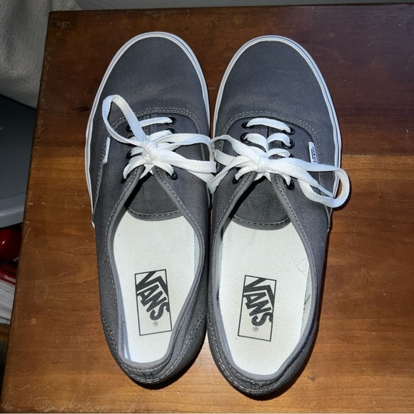 Vans Shoes Mens 10 Dark Gray Skate Lace Up Canvas Flat Bottom Comfort Low Top - Picture 10 of 11